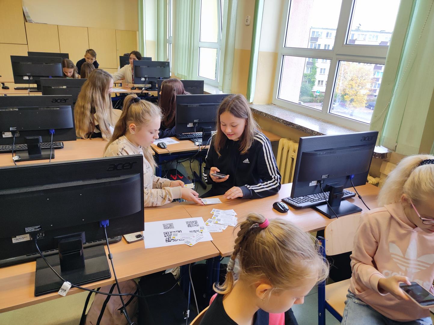 Lekcja Informatyki z kodami QR - Szkoła Podstawowa Nr 6